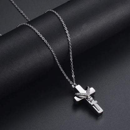 CROSS PENDANT FOR ASHES HOLY WATER