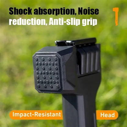 🔨2-in-1 Tent Stake Hammer with Built-In Storage for 8 Stakes and Stake Puller for Outdoor Camping