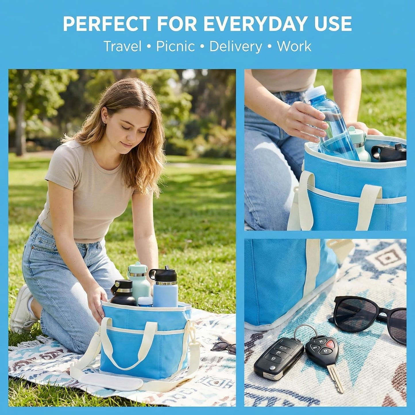 4‐in‐1 Water Bottle Tote – Family‐Friendly Hydration Carrier On‐The‐Go 💧✨