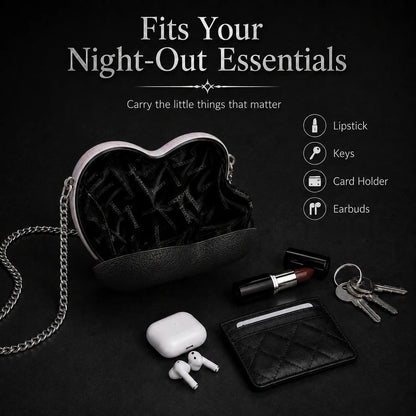 🖤👁 Gothic Heart Eye Statement Crossbody Bag