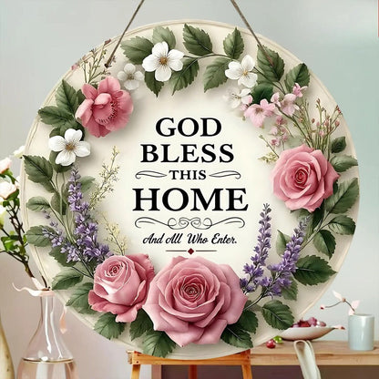 Round Floral Welcome Decor