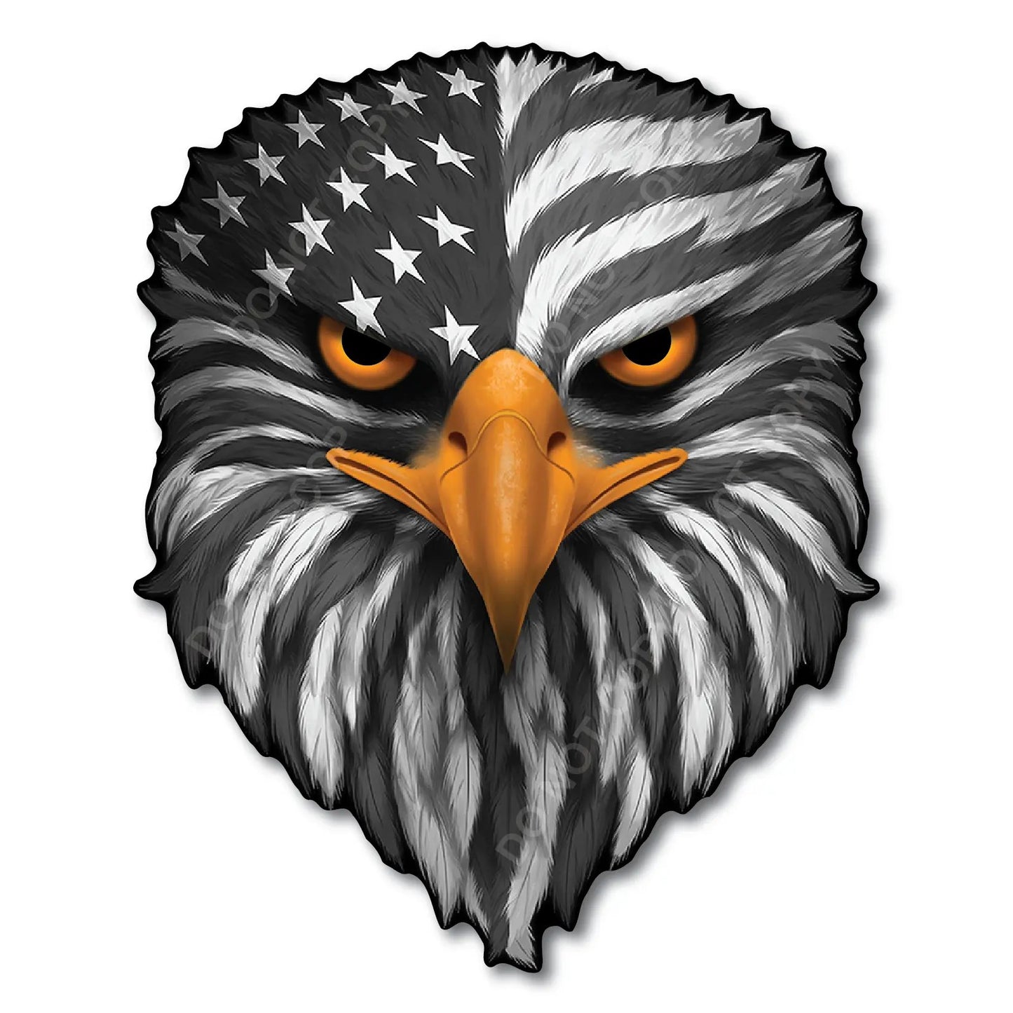 🔥Buy 1 Get 1 Free (2 pcs)🦅Reflective Eagle Eyes USA Flag Decal – Waterproof Patriotic Vinyl Sticker for Trucks, Cars & Gear