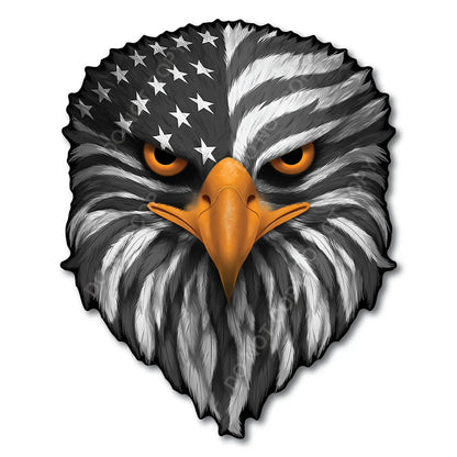 🔥Buy 1 Get 1 Free (2 pcs)🦅Reflective Eagle Eyes USA Flag Decal – Waterproof Patriotic Vinyl Sticker for Trucks, Cars & Gear