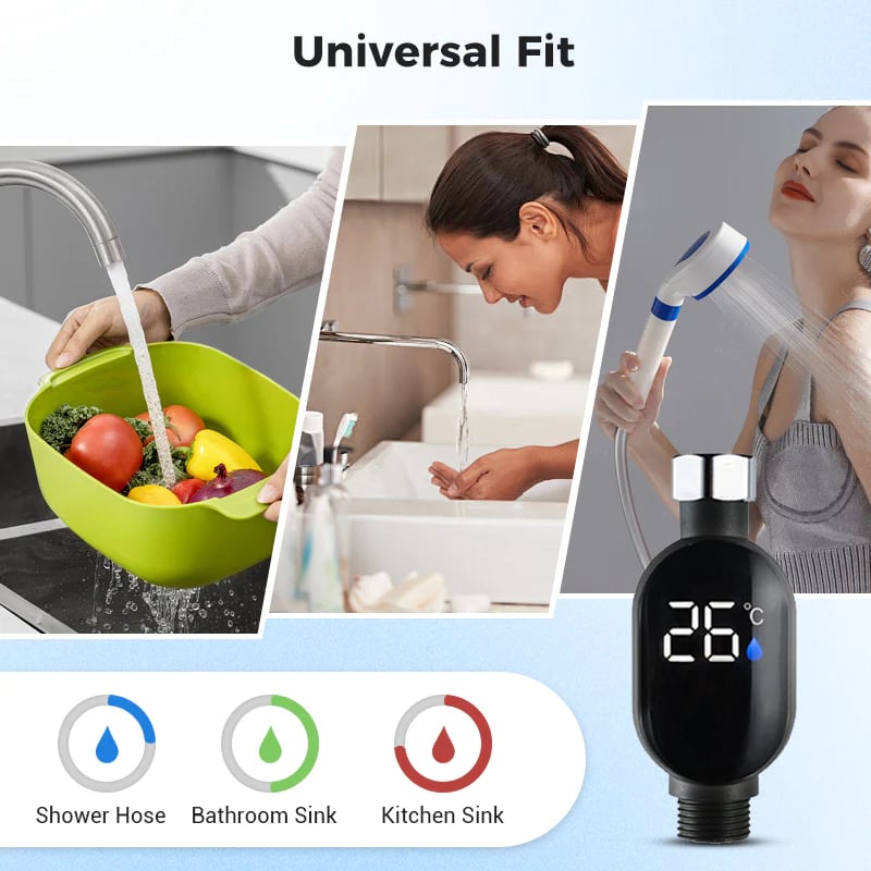 🌡️ Shower Thermometer - Instant Digital Display, Waterproof & Easy Install for Safe Bathing 👶📦