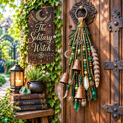 🔮Witchy Door Charm | Bells, Crystals & Celestial Hanging Decor🔮