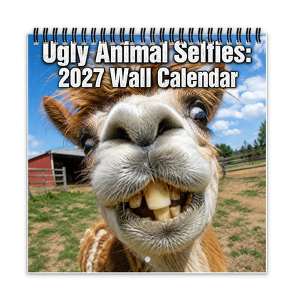 2027 Ugly Animal Selfies Wall Calendar