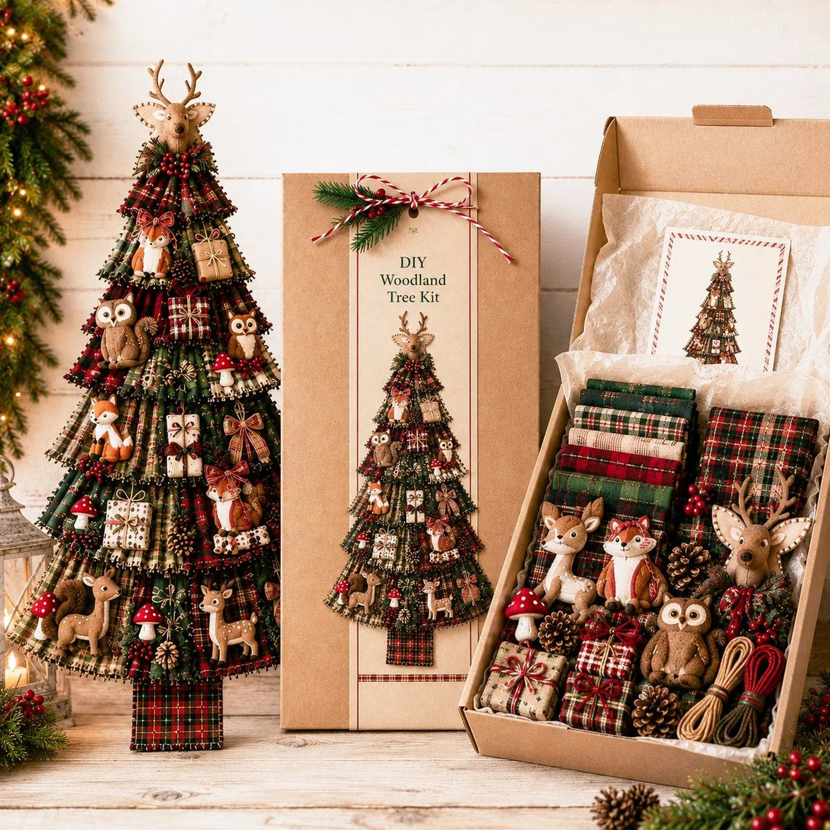 🎄Beginner-Friendly DIY Oversized Patchwork Christmas Tree Door Hanging Kit💕