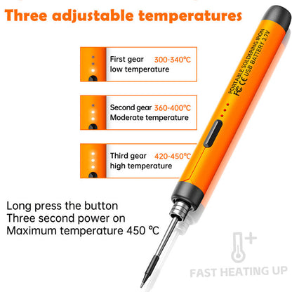 Mroace USB Rechargeable Digital Soldering Iron Kit