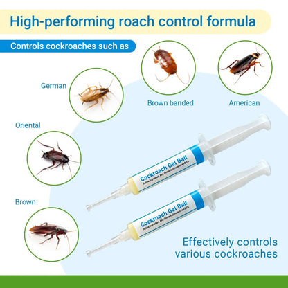 🌹🚫 2-Pack Cockroach Gel Bait Syringes