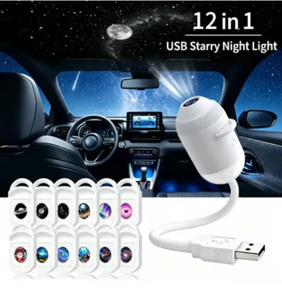 🌌🌠HD Smart Dynamic 5D Holographic Night Light Projector