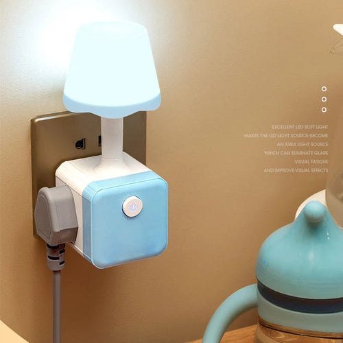 ☁️2-in-1 Cube Socket LED Night Lamp💡
