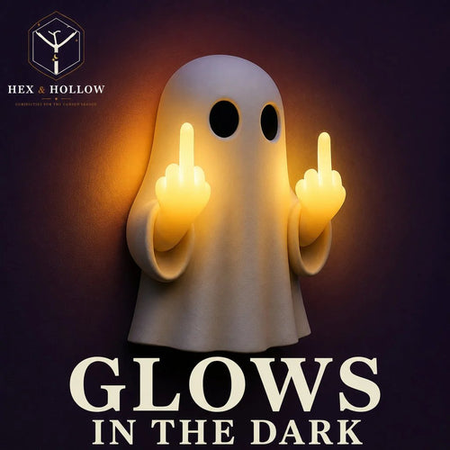 👻 Light-Up Rude Ghost Halloween Decoration | Cute Spooky Figure with Funny Attitude for Porch, Party & Seasonal Décor 😂🎃