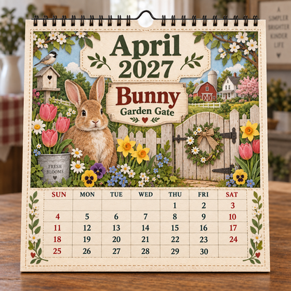 🐄 2027 Farm Animals & Country Life Wall Calendar