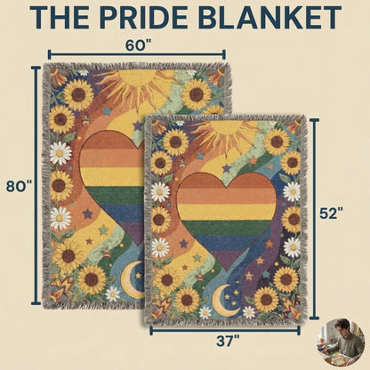 ☀LAST DAY SALE 50% OFF!!🏳️‍🌈Handmade Woven Pride Blanket | For Belonging, Visibility & Unapologetic Self-Expression