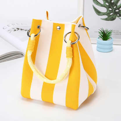 Boho Woven Bucket Bag for Women, Handmade Crochet Shoulder Bag, Lightweight Summer Beach Bag for Travel, Daily & Holiday Outfits