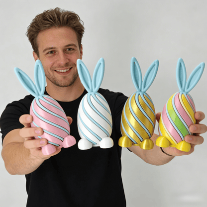 🏆 35K+ SOLD! 3D‐Printed Rabbit Fidget Eggs | Cute Easter Stress Relief & Desk Decor 🐰🧩