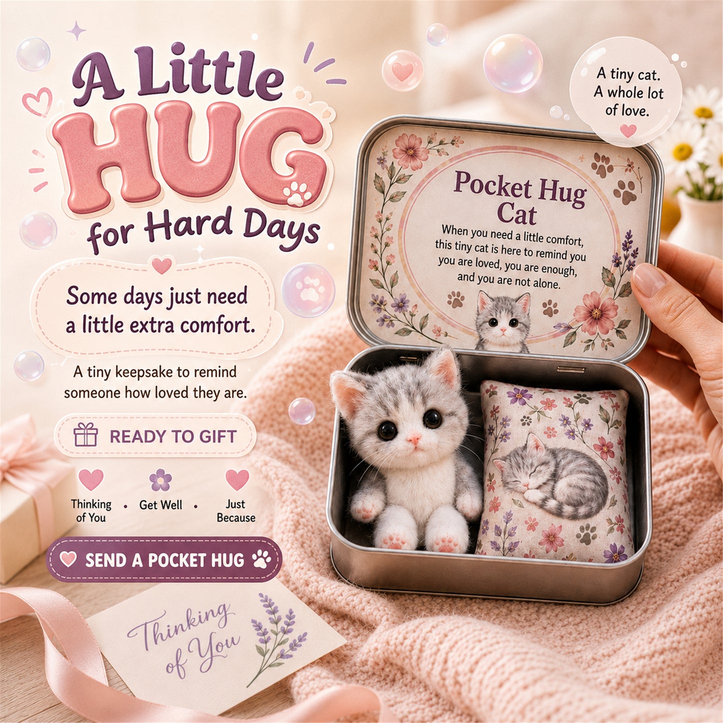 Pocket Hug Mini Plush Animal Gift Box