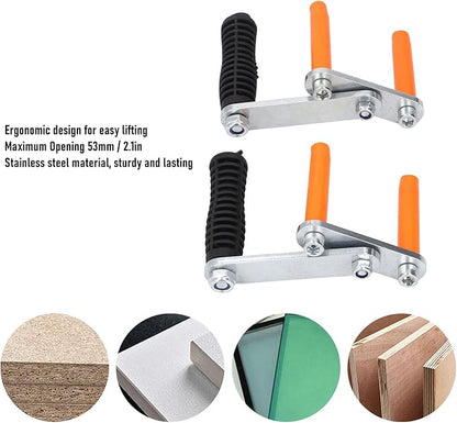 🛠️Lifting Clamp,Multi-Material Grip for Glass,Stone,Wood & Aluminum Doors/Windows - Heavy-Duty Hand Tool with Non-Slip Pads Hardware
