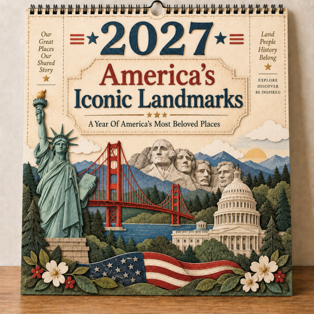 🗽 2027 America’s Iconic Landmarks Wall Calendar