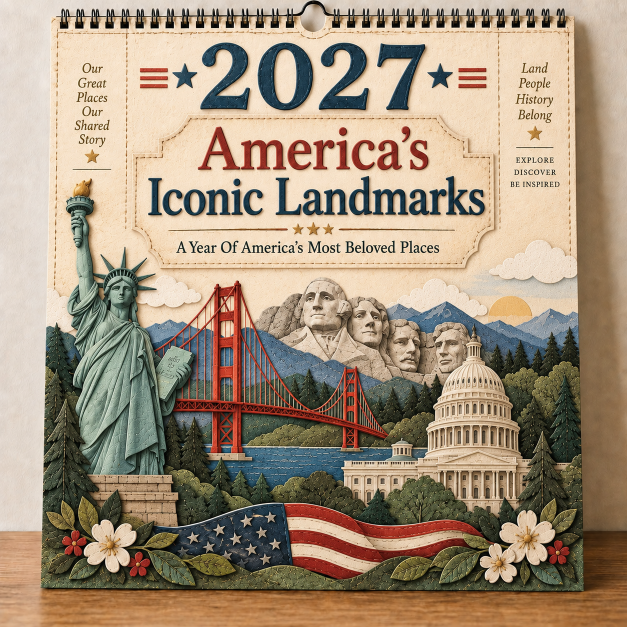 🗽 2027 America’s Iconic Landmarks Wall Calendar