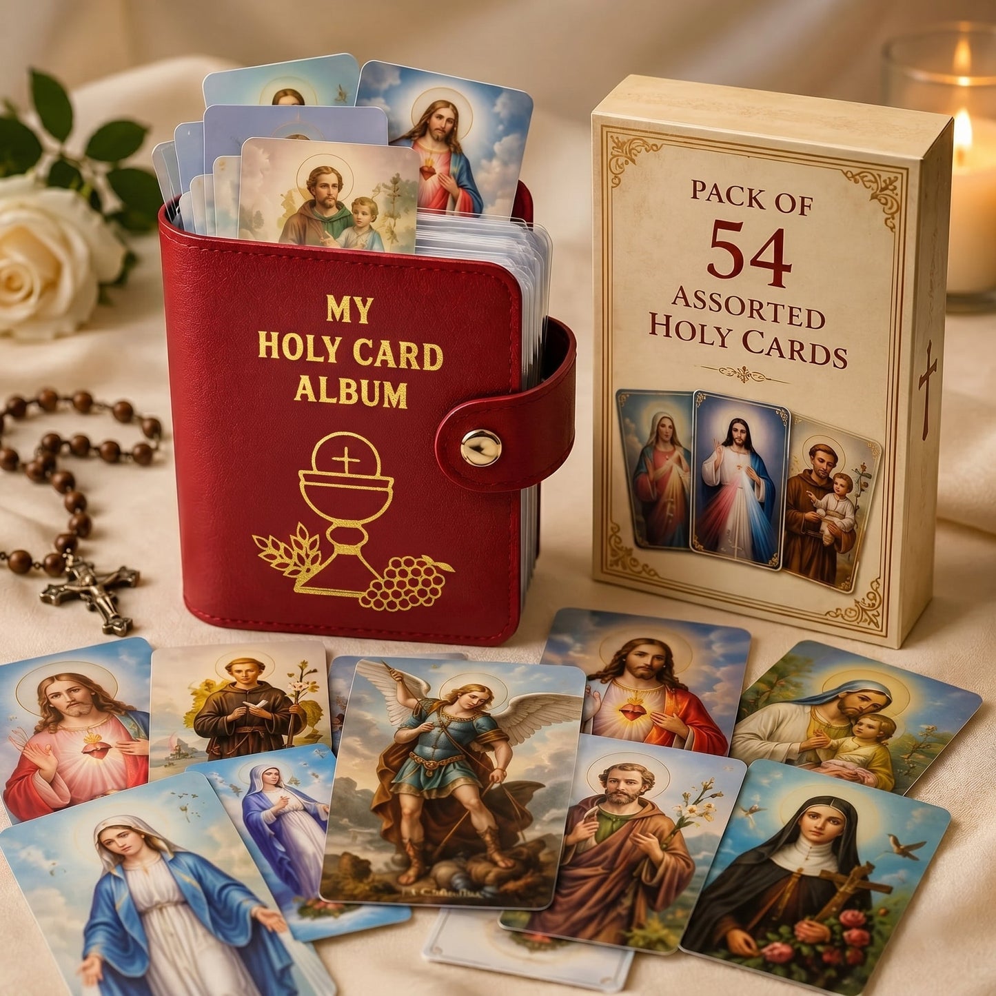 ✝️ NEW First Communion Eucharist Gift Holy Prayer Card Holder Book