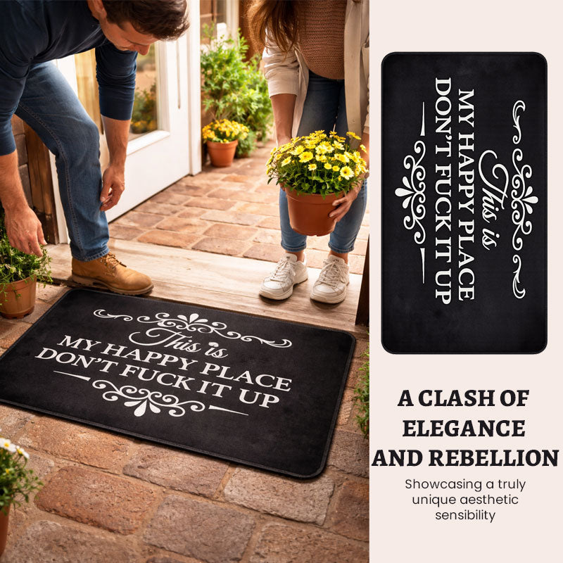 “This Is My Happy Place” Doormat
