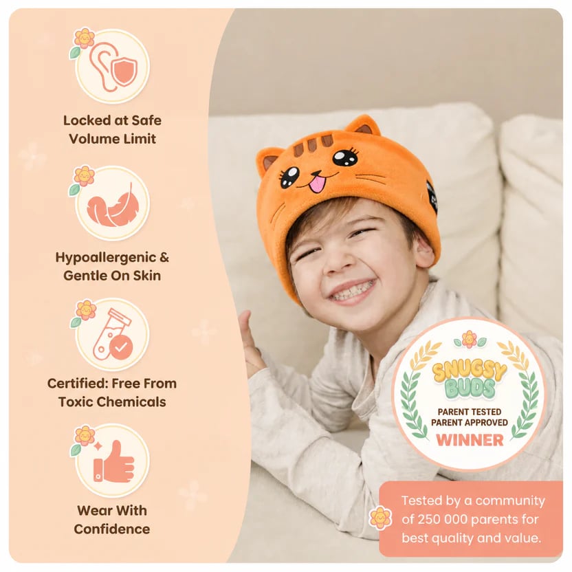 🏆🎧 Kids’ Animal Bluetooth Sleep Headband Headphones