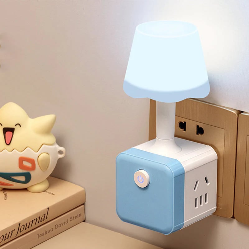 ☁️2-in-1 Cube Socket LED Night Lamp💡