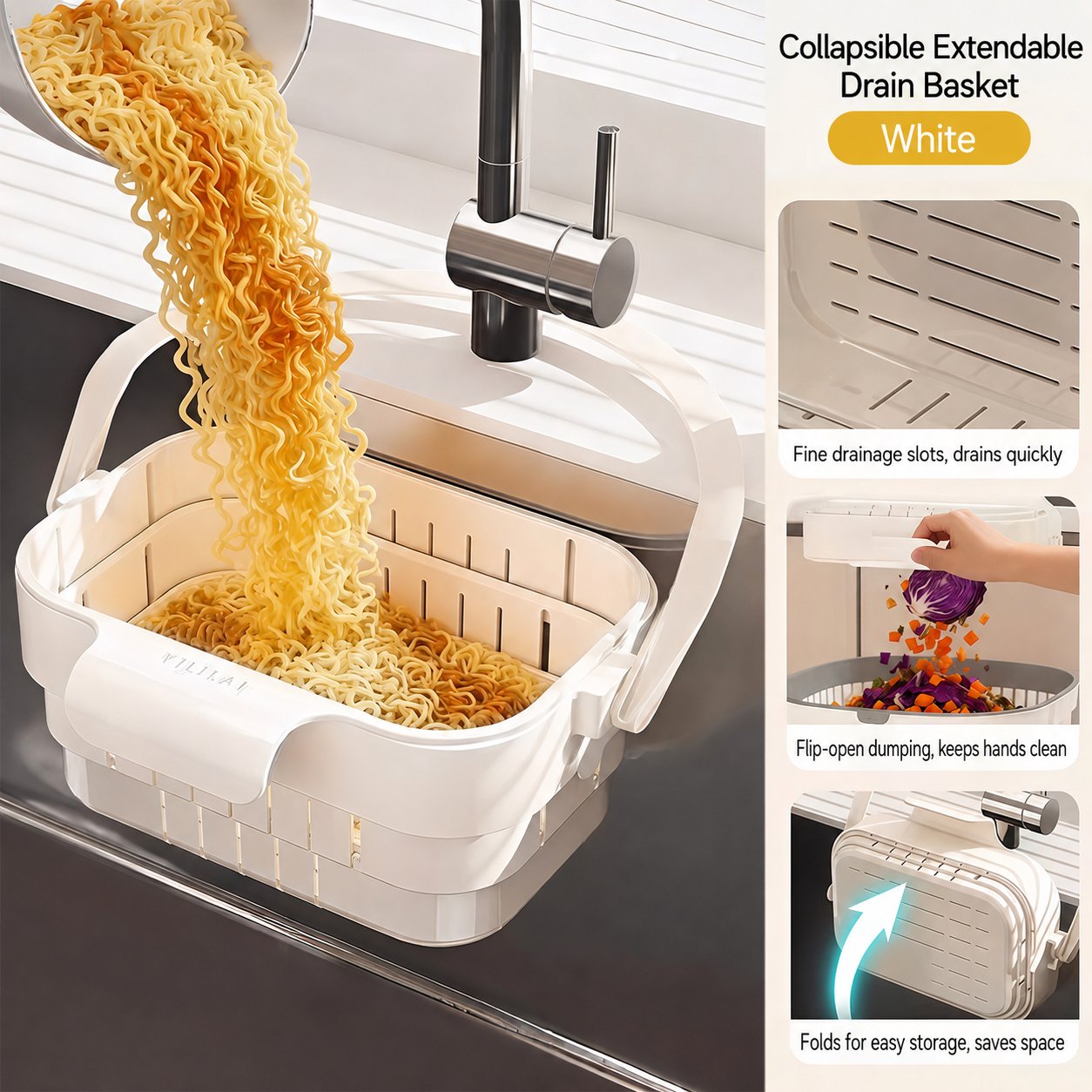 💧 Clip-On Sink Strainer Basket – Keep Your Kitchen Sink Clean & Clutter-Free ✨