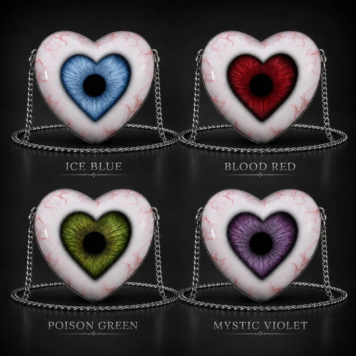 🖤👁 Gothic Heart Eye Statement Crossbody Bag