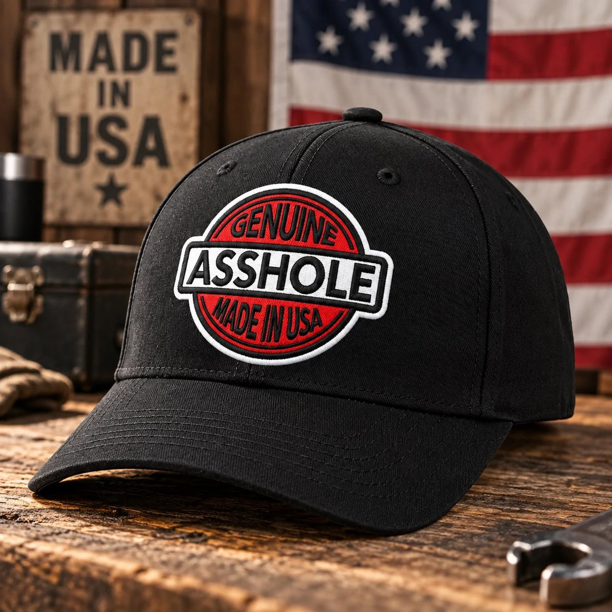 🔥Genuine Asshole Hat | Funny Embroidered Attitude Cap-Made by Jim