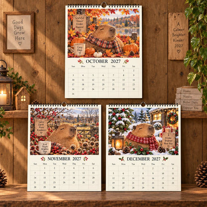 Capybara 2027 Wall Calendar