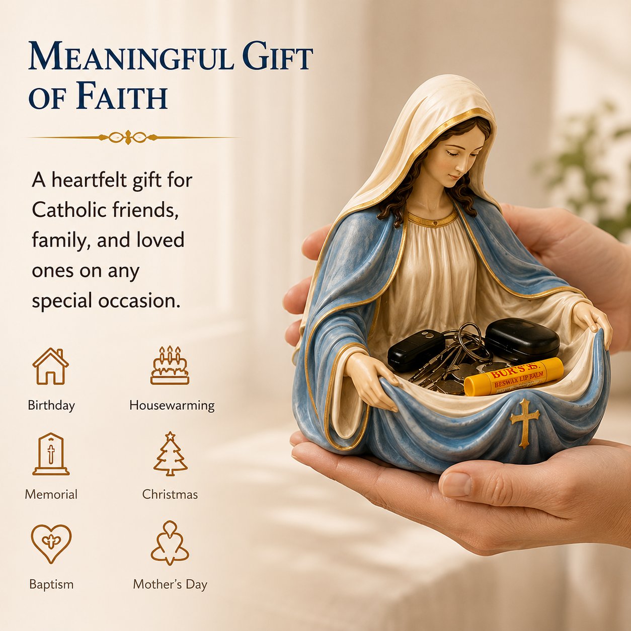 🔥 Handmade Virgin Mary Catch-All Bowl