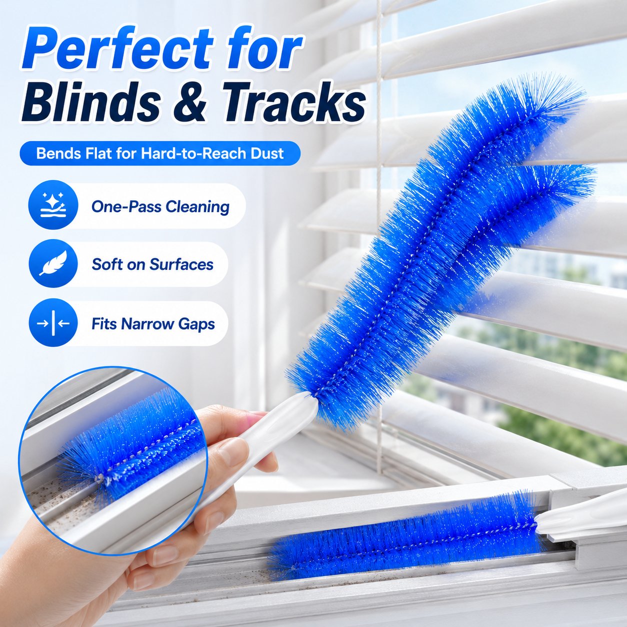 🧹Bendable Microfiber Head,Reusable Dust Remover💨