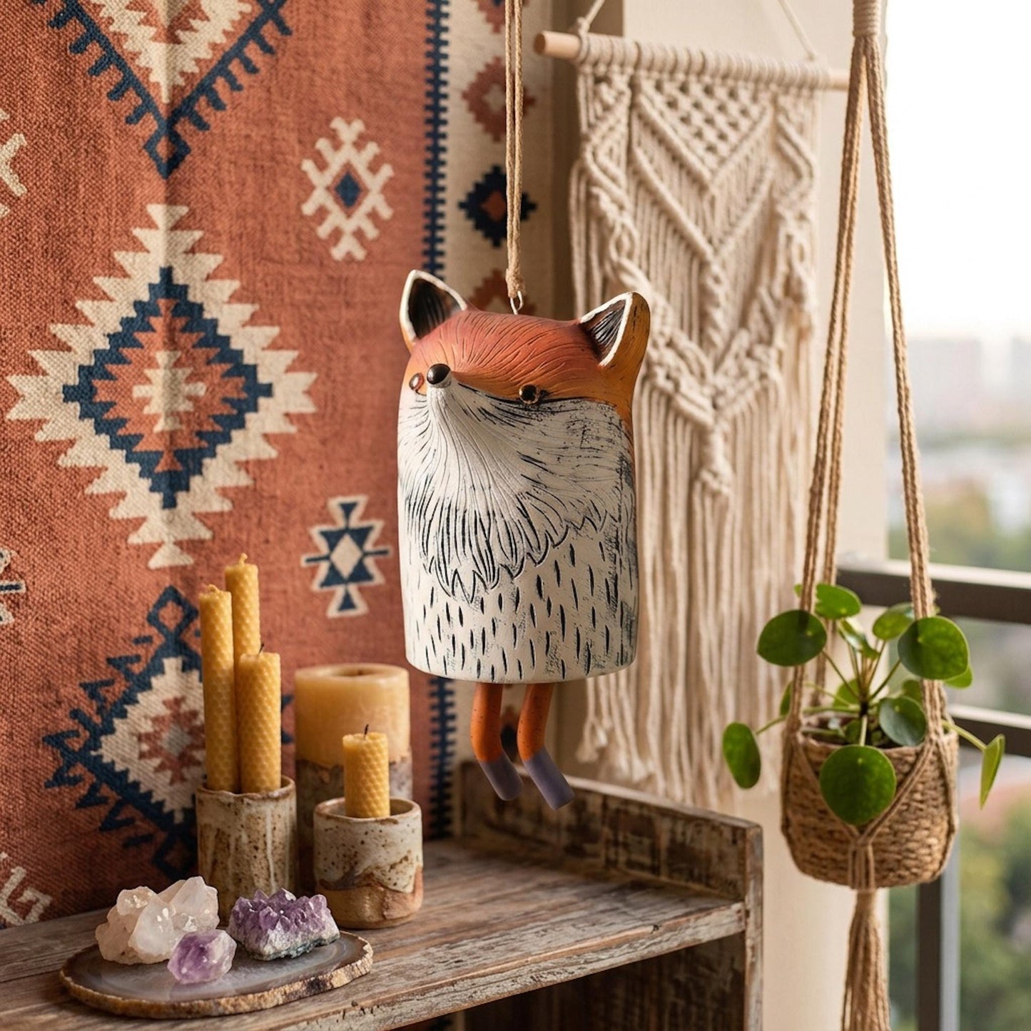 Handmade Whimsical Animal Wind Chime Ornaments