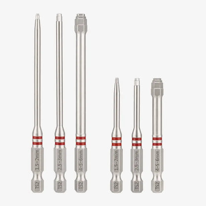 6PCS S2 Alloy Steel Magnetic Screwdriver Bits Set – Pagoda Hex Shank Drill Bit Set