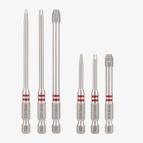 6PCS S2 Alloy Steel Magnetic Screwdriver Bits Set – Pagoda Hex Shank Drill Bit Set