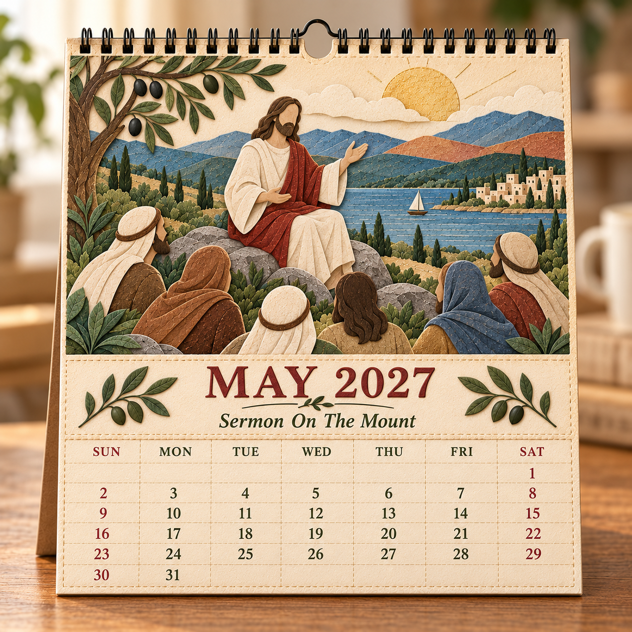 ✝️ 2027 A Year With Jesus Wall Calendar