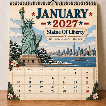 🗽 2027 America’s Iconic Landmarks Wall Calendar