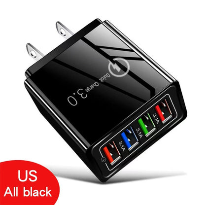 Secret to Faster Phone Performance Four-Port Travel Charger for Extended Phone Battery Life