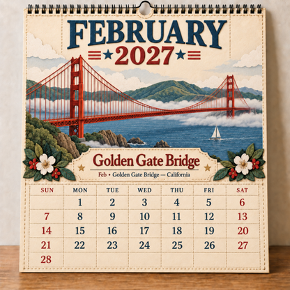 🗽 2027 America’s Iconic Landmarks Wall Calendar