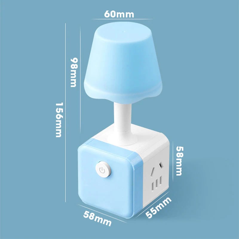 ☁️2-in-1 Cube Socket LED Night Lamp💡