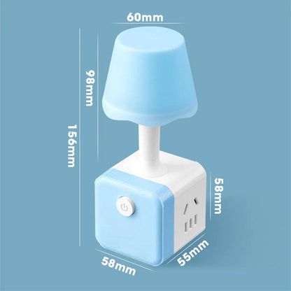 ☁️2-in-1 Cube Socket LED Night Lamp💡