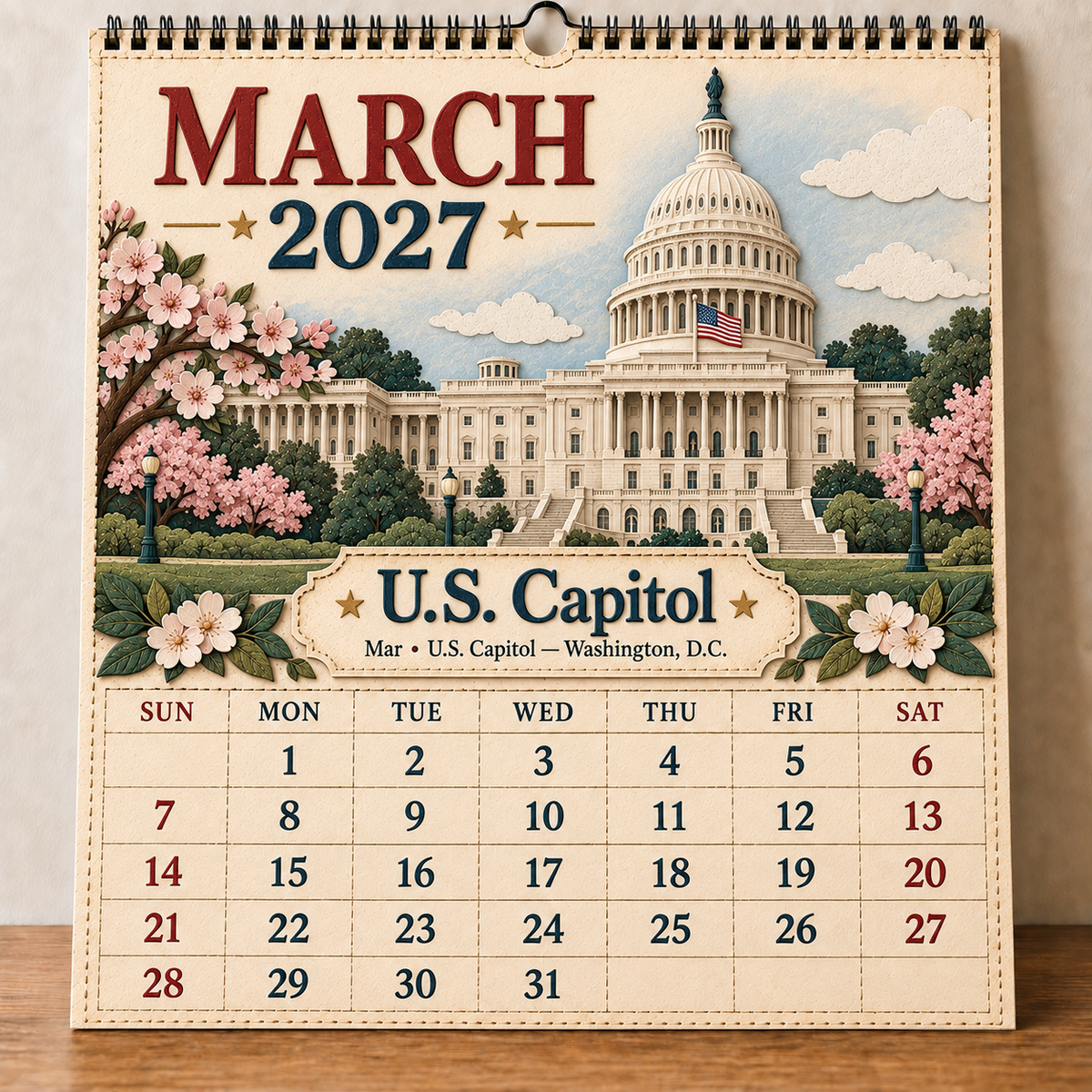 🗽 2027 America’s Iconic Landmarks Wall Calendar