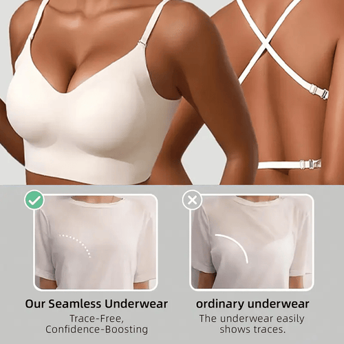 🔥Women's Solid Color Wireless Backless Bra
