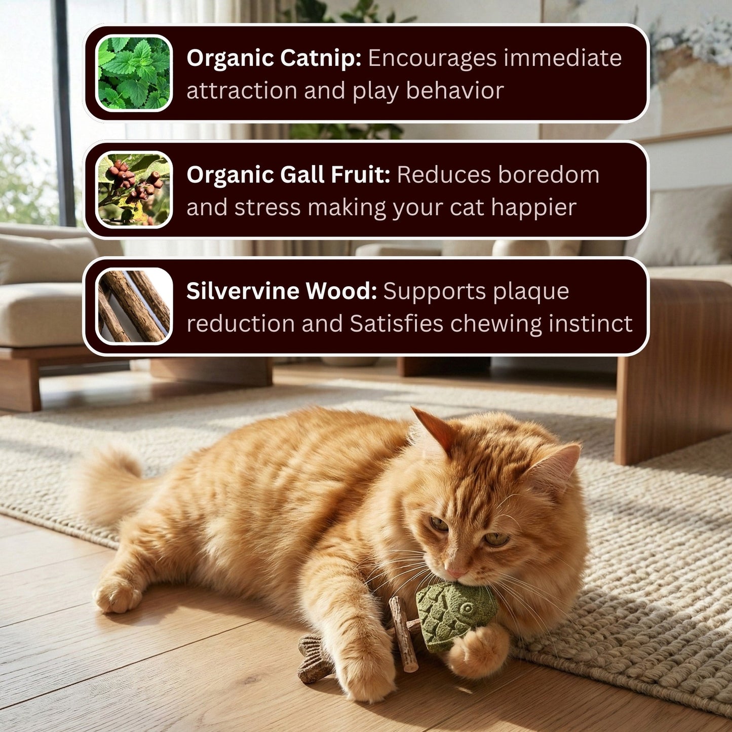 🔥Catnip & Silvervine Chew