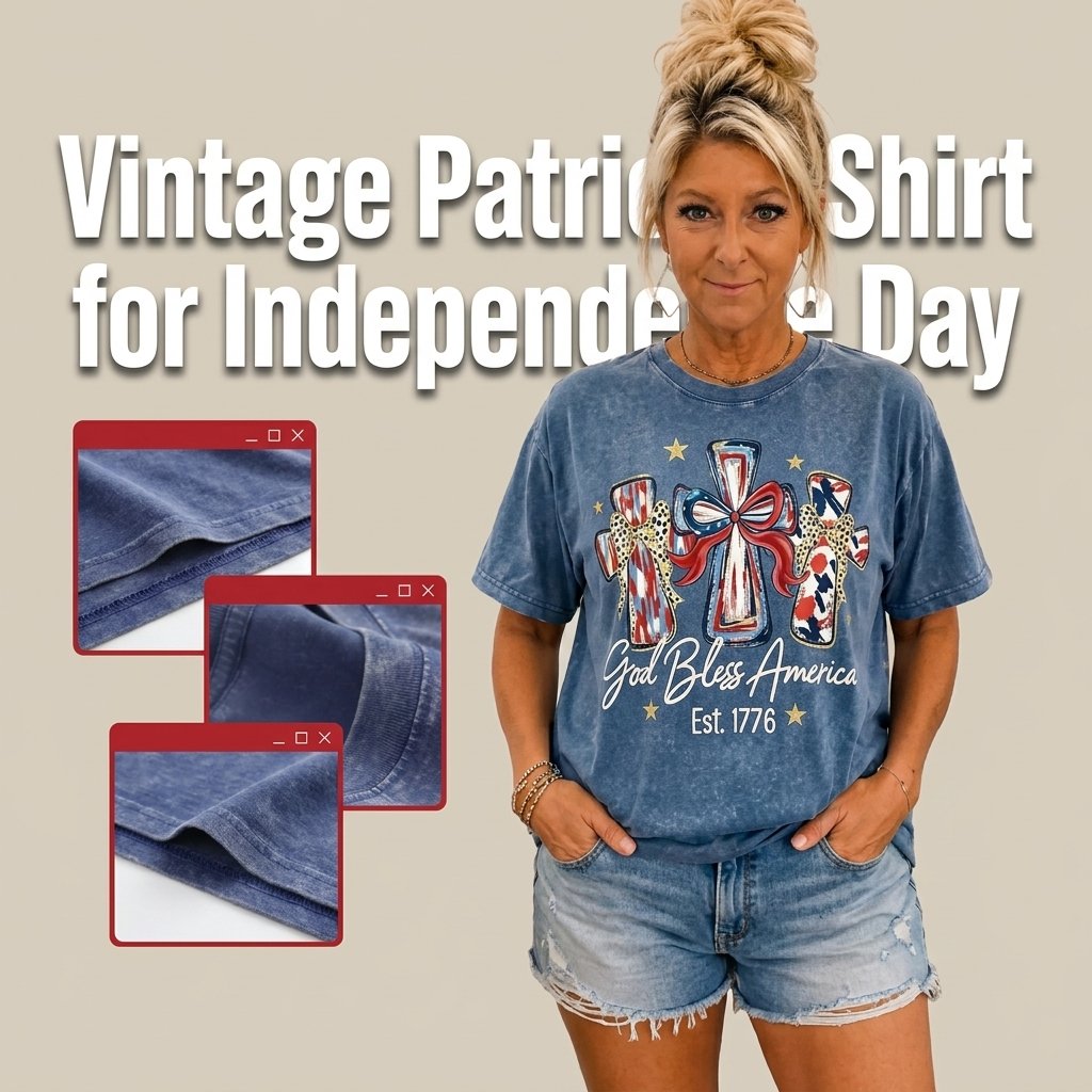⭐ God Bless America Women  T-Shirt - Vintage 250th Anniversary USA Gift Tee🎆