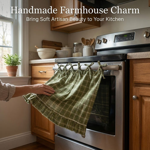 👗🔥 Handmade Farmhouse Oven Skirt - Artisan Kitchen Collection