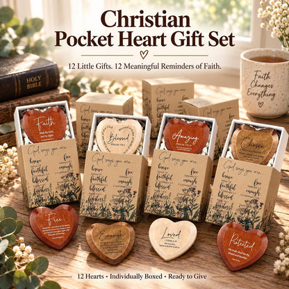 ✝️ Christian Pocket Heart Gift Set(Set of 12)