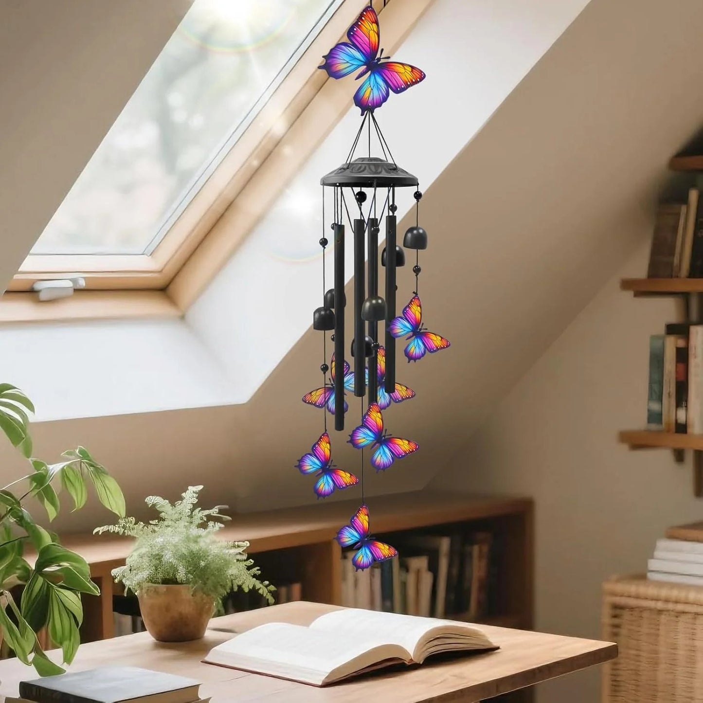 🐦Vintage Colorful Hummingbird Wind Chime with Metal Tubes and Bells